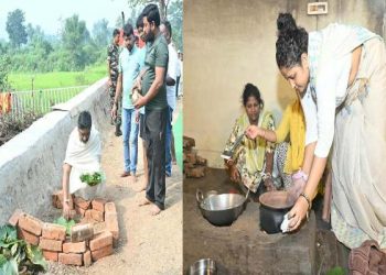 मुख्यमंत्री हेमंत सोरेन अपनी दिवंगत माता रूपी सोरेन के श्राद्ध कर्म के नौवें दिन दातून, पानी और भोजन परोसने की पारंपरिक रस्म निभाते हुए