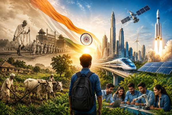 चरखे से AI, चिट्ठी से स्मार्टफोन, कैश से UPI और जमीन से अंतरिक्ष तक- देखिए आजादी के 79 साल में कैसे बदला भारत