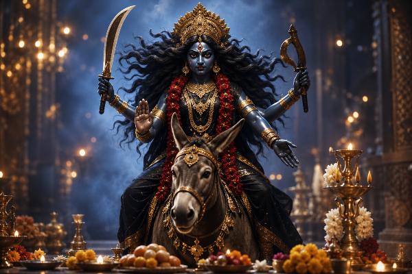 नवरात्रि का सातवां दिन 2026: मां कालरात्रि की पूजा विधि, भोग, मंत्र, आरती, कथा और शुभ रंग 1 मां कालरात्रि का दिव्य स्वरूप, नवरात्रि के सातवें दिन की पूजा