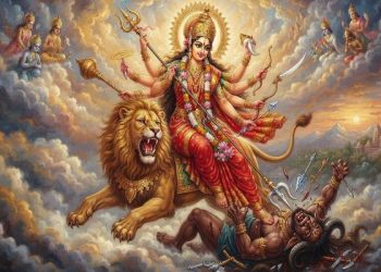 माँ दुर्गा की सवारी शेर और महिषासुर मर्दिनी का दिव्य रूप