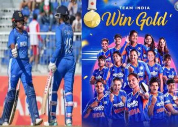 Asian Games 2026 में गोल्ड मेडल जीतने के बाद भारतीय महिला क्रिकेट टीम