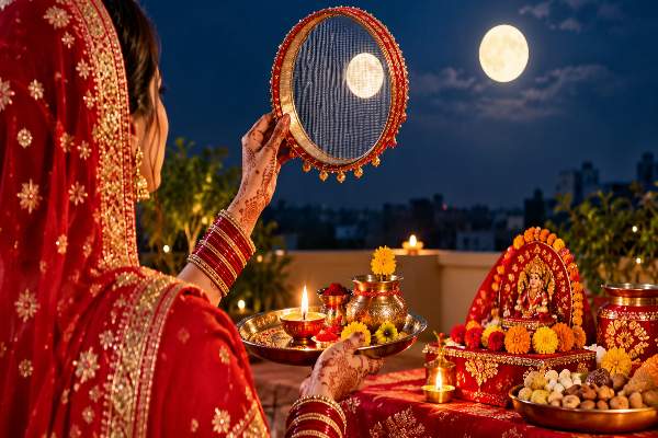 करवा चौथ 2026 पर भद्रा का साया? जानें व्रत, पूजा और चांद निकलने का समय