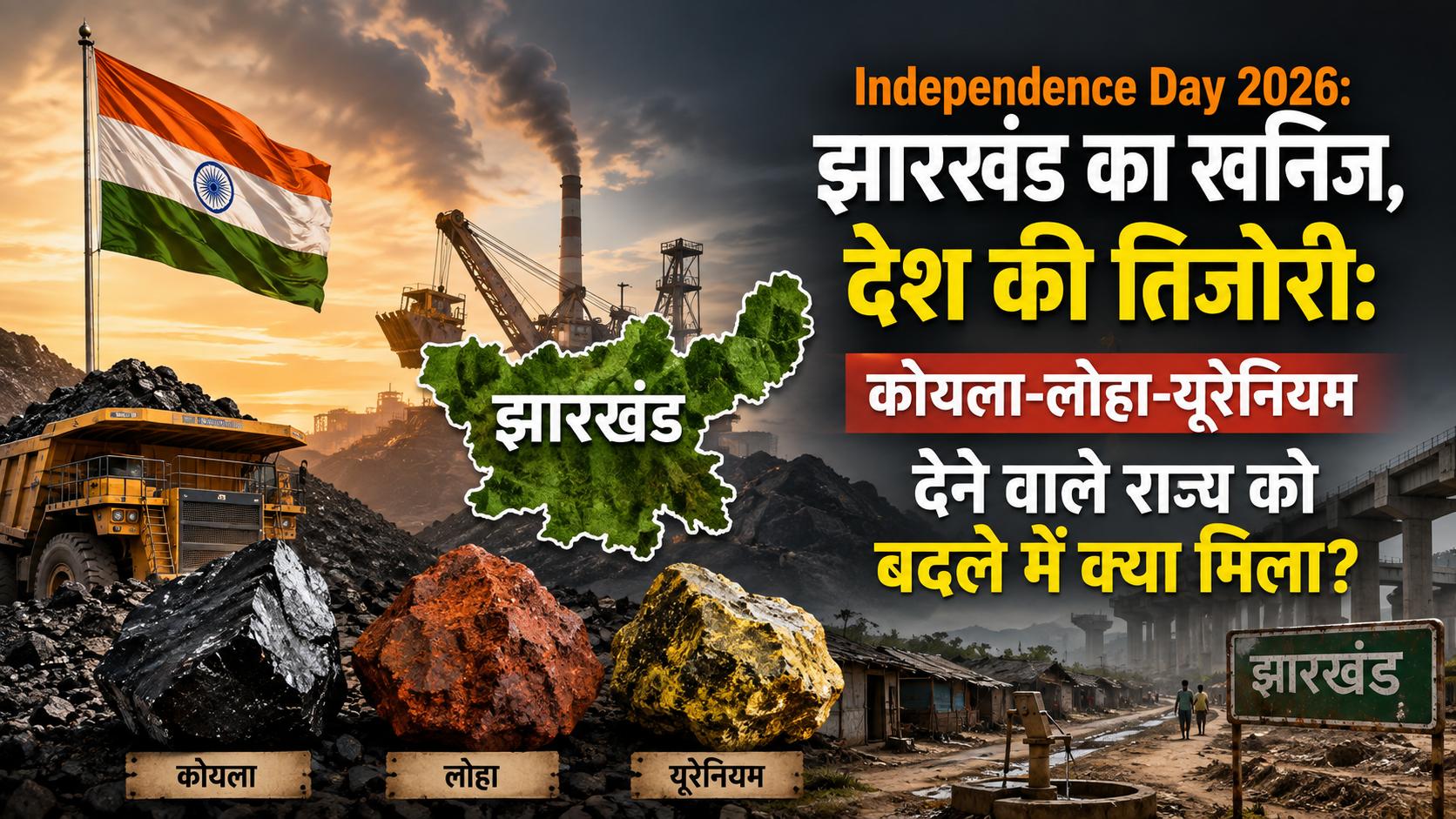 Independence Day 2026: झारखंड का खनिज, देश की तिजोरी: कोयला-लोहा-यूरेनियम देने वाले राज्य को बदले में क्या मिला?