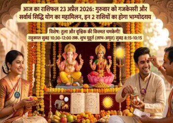 Aaj Ka Rashifal 23 April 2026: The fortunes of these zodiac signs will shine bright thanks to the Gaja Kesari and Sarvartha Siddhi Yogas