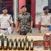 Illegal foreign liquor worth ₹16 lakh seized in Chatra; smugglers were transporting it to Bihar, hidden beneath paddy straw.