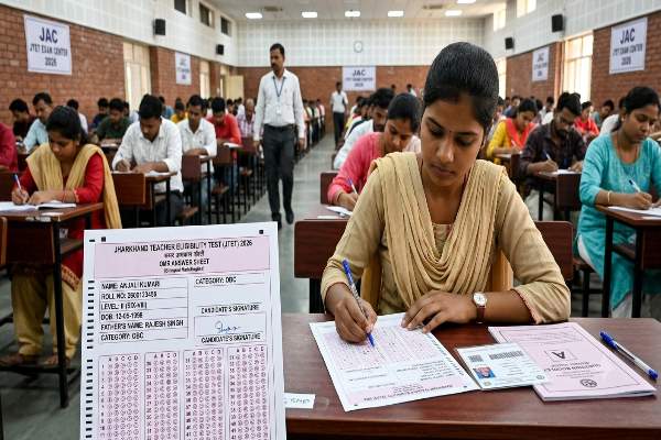 JTET 2026 परीक्षा में फर्जीवाड़ा रोकने के लिए बड़ा कदम, हर अभ्यर्थी को मिलेगी प्री-प्रिंटेड OMR शीट 1 Jharkhand TET 2026 में प्री-प्रिंटेड OMR शीट पर पहले से छपा अभ्यर्थी का नाम और रोल नंबर