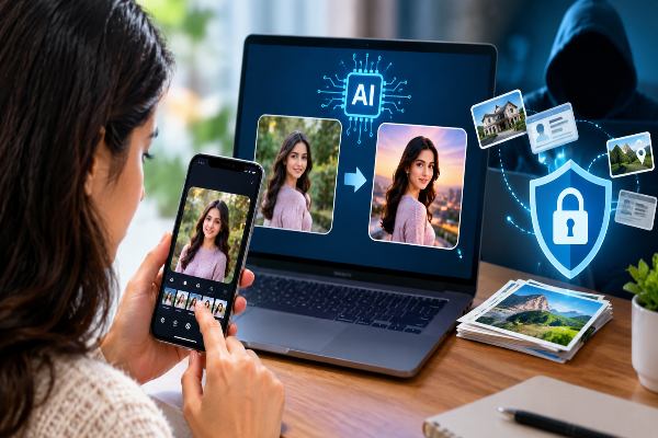 AI से फोटो बनवाने का बढ़ रहा ट्रेंड, लेकिन क्या आपकी तस्वीरें ऑनलाइन सुरक्षित हैं? जानें डेटा सुरक्षा से जुड़े जरूरी नियम 1 AI फोटो एडिटिंग के दौरान निजी तस्वीरों की सुरक्षा और ऑनलाइन प्राइवेसी का खतरा