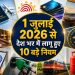 1 July 2026: 10 major rules implemented nationwide