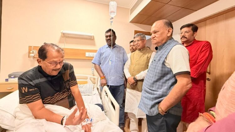BJP leaders visit Finance Minister Radha Krishna Kishore in hospital, wish him a speedy recovery