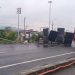 Speeding takes its toll in Dhanbad; information board on NH-19 demolished after being hit by an unidentified vehicle.