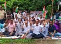 Congress holds a protest against the NEET paper leak and the brutal treatment of students in Delhi.