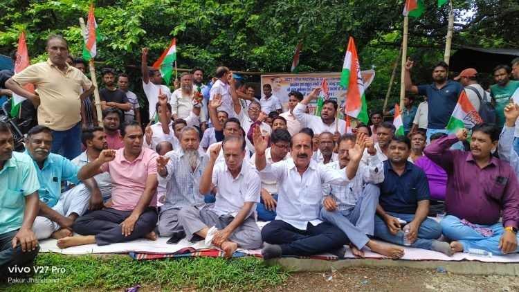 Congress holds a protest against the NEET paper leak and the brutal treatment of students in Delhi.