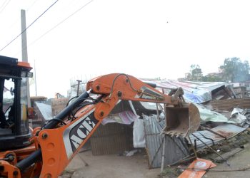 Municipal Corporation's bulldozer rolled into action near Risaldar Baba in Ranchi.