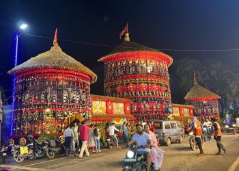 A grand glimpse of the Mahabharata will be on display at the Namo Club near Ranchi Airport; the Puja pandal is being constructed at a cost of ₹25 lakh.