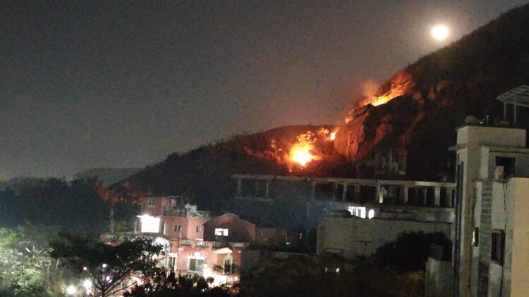 Ranchi Breaking News: चिरौंदी के वृंदावन कॉलोनी के पीछे पहाड़ में आग, इलाके में फैली सनसनी