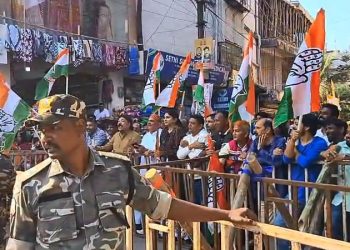 Breaking News: भाजपा के घेराव से पहले कांग्रेस कार्यालय की सुरक्षा बढ़ी, तीन लेयर की बैरिकेडिंग