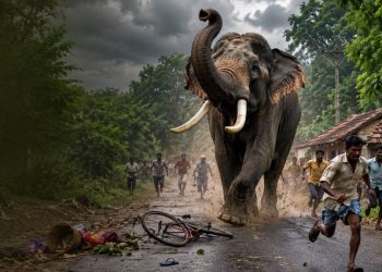 कोल्हान में दंतैल हाथी का कहर-एक की मौत महिला घायल, ग्रामीणों में दहशत