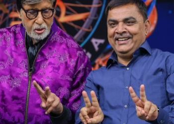 केबीसी के सेट पर अमिताभ बच्चन से मिले जेएससीए उपाध्यक्ष संजय पांडेय