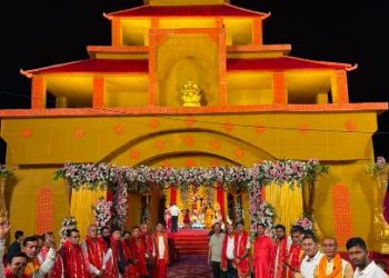 रांची के हुंडरू में 2013 से हो रही दुर्गा पूजा, इस बार काठमांडू के मंदिर की तर्ज पर बना भव्य पंडाल