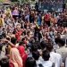 रांची-टाटा NH-33 सड़क जाम-महिला कामगारों का भारी प्रदर्शन से वाहनों की कतार